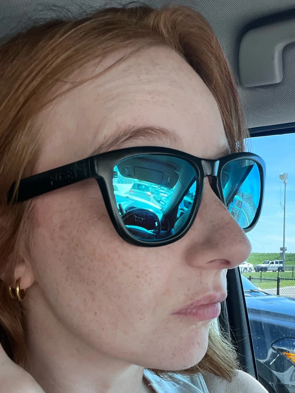 Polarized Mirrored Sunglasses - Blue Lens, Black Frame FUSE sunglasses